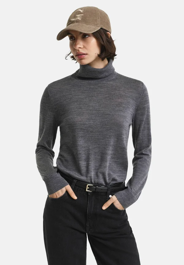 TURTLENECK  - Strickpullover - charcoal melange