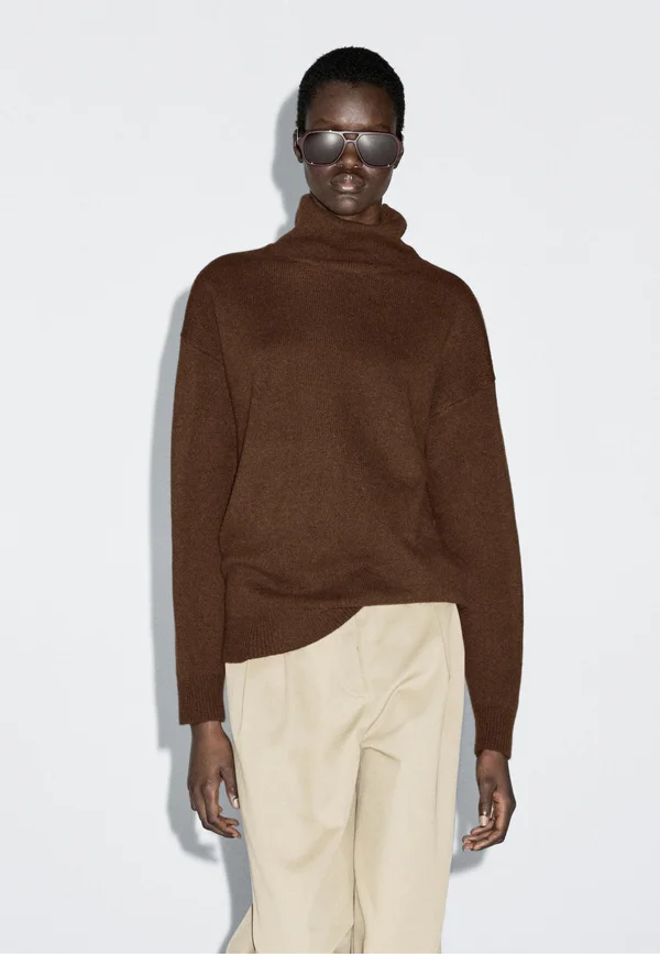 TURTLENECK - Strickpullover - dark brown
