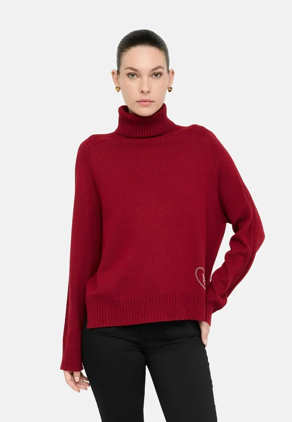 TURTLENECK - Strickpullover - dark red