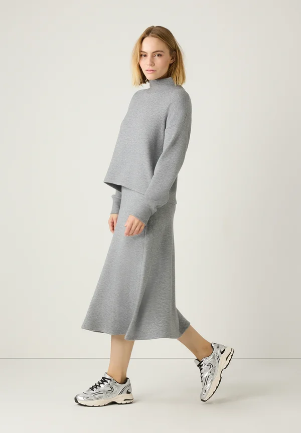 TURTLENECK - Strickpullover - warm grey melange