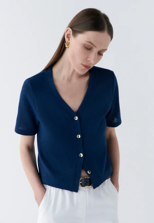 TVACANCES - Strickjacke - denim stone