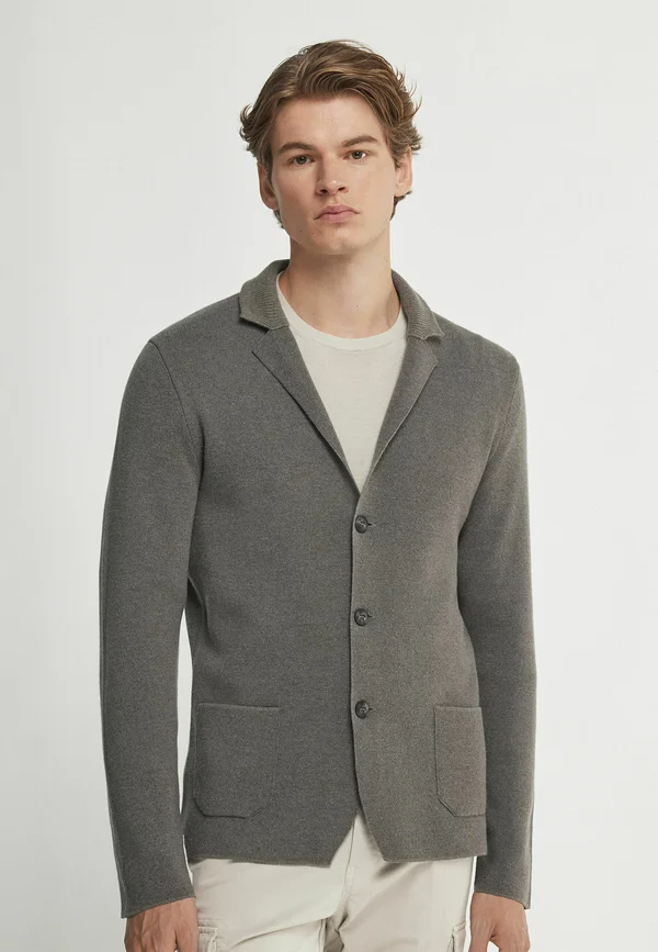 TWEED - Sakko - army dark mel