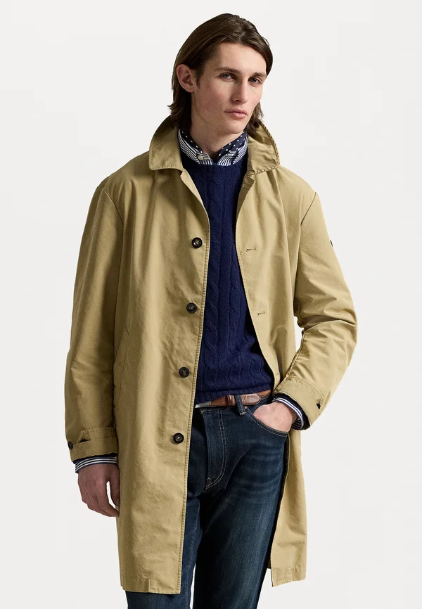 TWILL CAR COAT - Klassischer Mantel - khaki