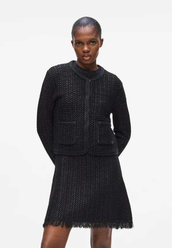 TWIST CARDIGAN - Strickjacke - black