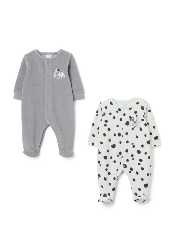 TWO-PACK - Strampler - white/grey