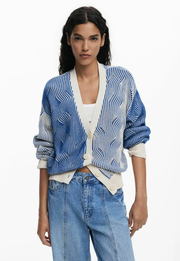 TWO-TONE - Strickjacke - blue