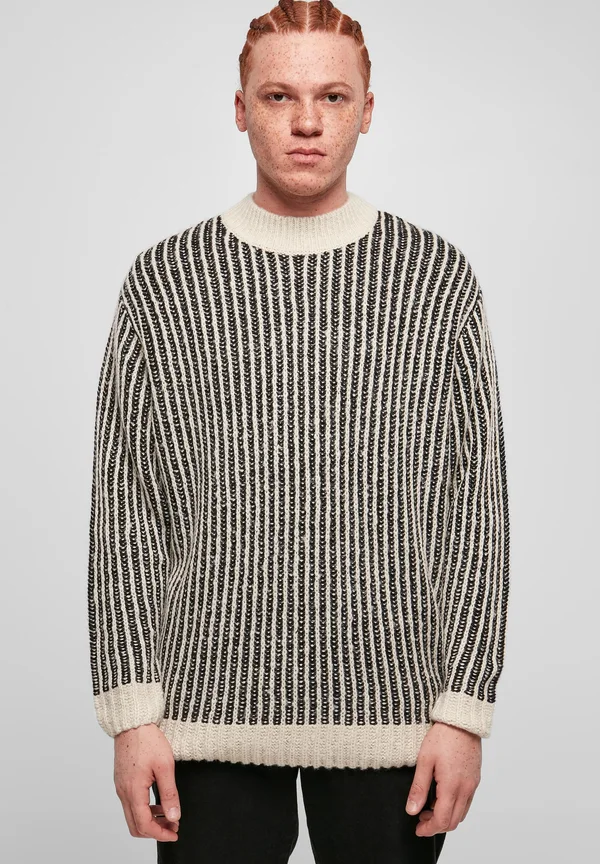 TWO TONE  - Strickpullover - whitesand black