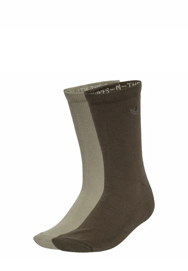 TWO-TONED CREW 2 PACK - Socken - silver pebble shadow olive