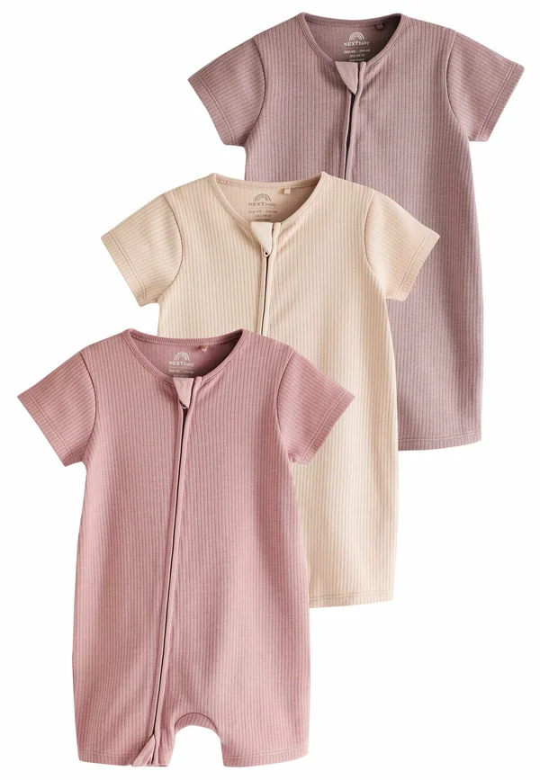 TWO WAY ZIP 3 PACK  - REGULAR FIT - Strampler - pale pink