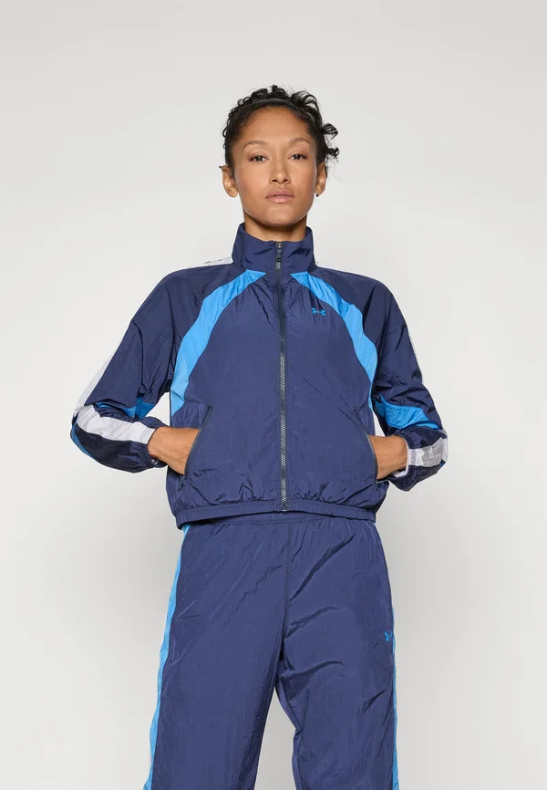 UA ICON CRINKLE  - Trainingsjacke - washed navy