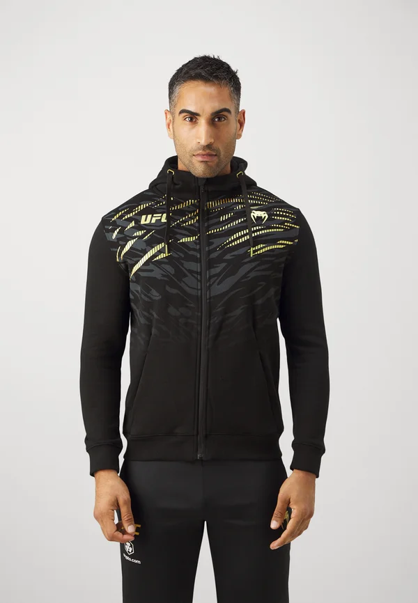 UFC AUTHENTIC FIGHT NIGHT 4.0 REPLICA MENS HOODIES FULL ZIP - Sweatjacke - black/gold