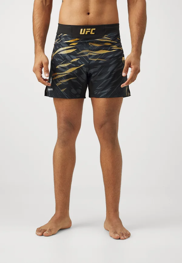 UFC AUTHENTIC FIGHT NIGHT MENS FIGHTSHORTS SHORT - Kurze Sporthose - black/gold-coloured