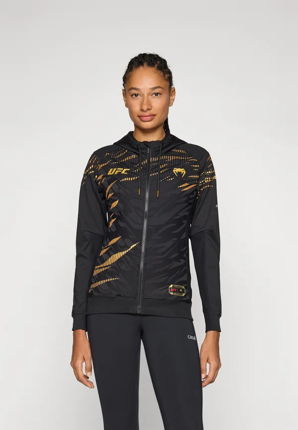 UFC FUSION AUTHENTIC FIGHT NIGHT WOMENS WALKOUT HOODIE CHAMPION - Trainingsjacke - black/gold