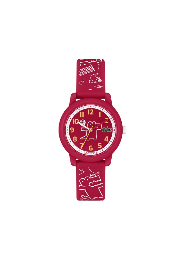 Uhr - rot rot rot silberfarben rot