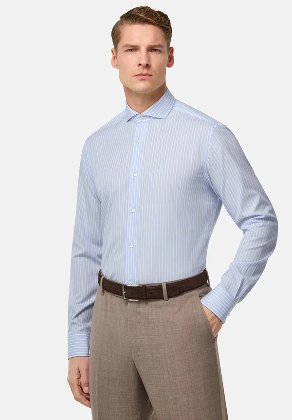 ULTIMATE NON IRON SLIM FIT STRIPED - Businesshemd - light blue
