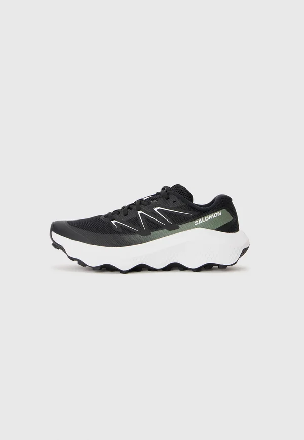 ULTRA FLOW 2 - Laufschuh Trail - black/white/agave green