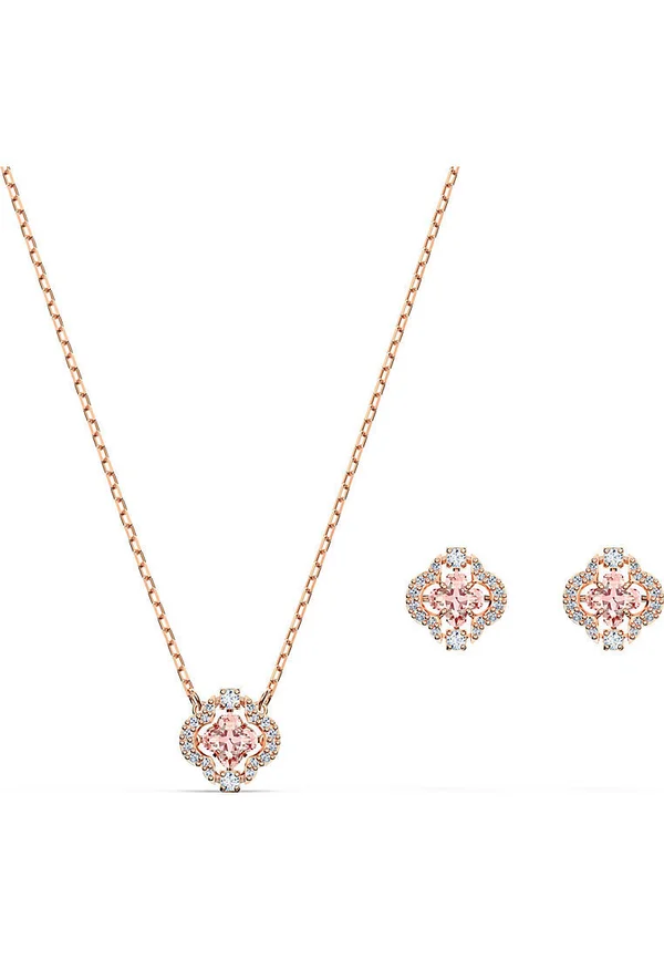 UNA MIXED CUTS CLOVER SET - Ohrringe - rose gold-coloured