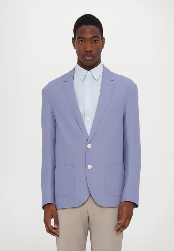 UNCONSTRUCTED LINEN BLAZER - Sakko - blue