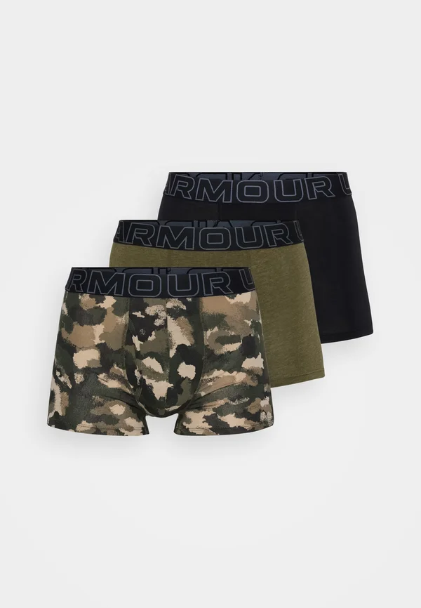 UNDERWEAR PERFORMANCE PRINT 3 PACK - Panties - paper/green heather/black