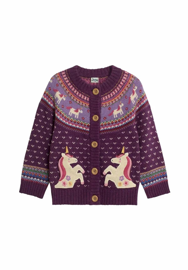 UNICORN FAIR ISLE - REGULAR FIT - Strickjacke - purple