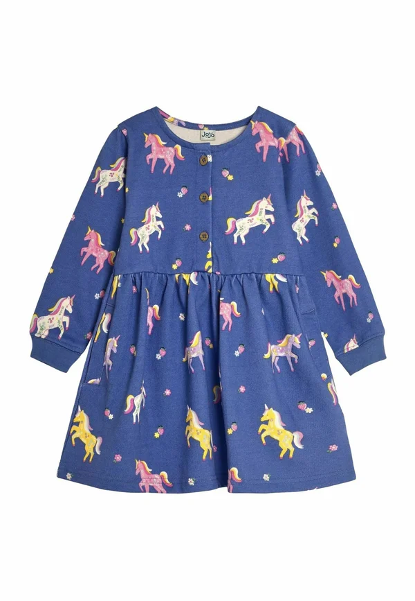 UNICORN FLORAL BUTTON FRONT - REGULAR FIT - Freizeitkleid - cornflower
