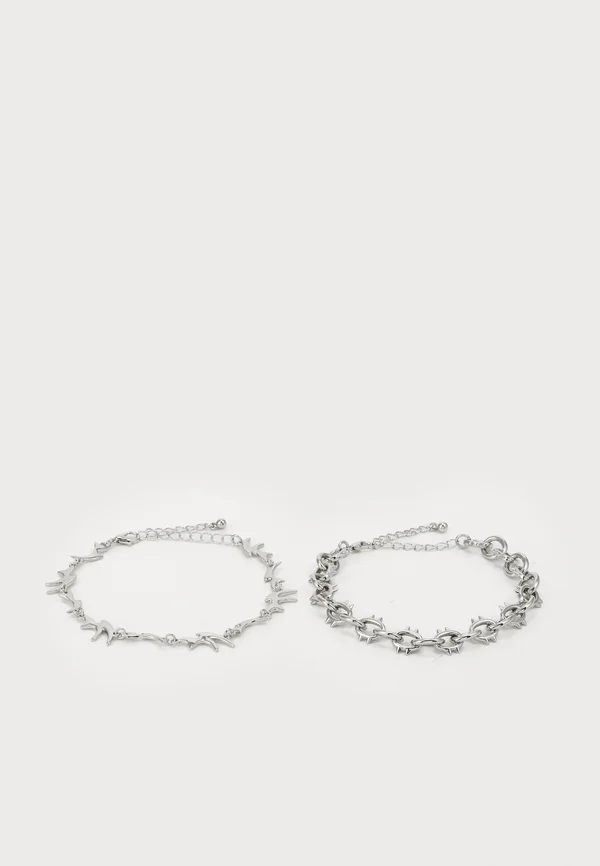 UNISEX 2 PACK - Armband - silver-coloured