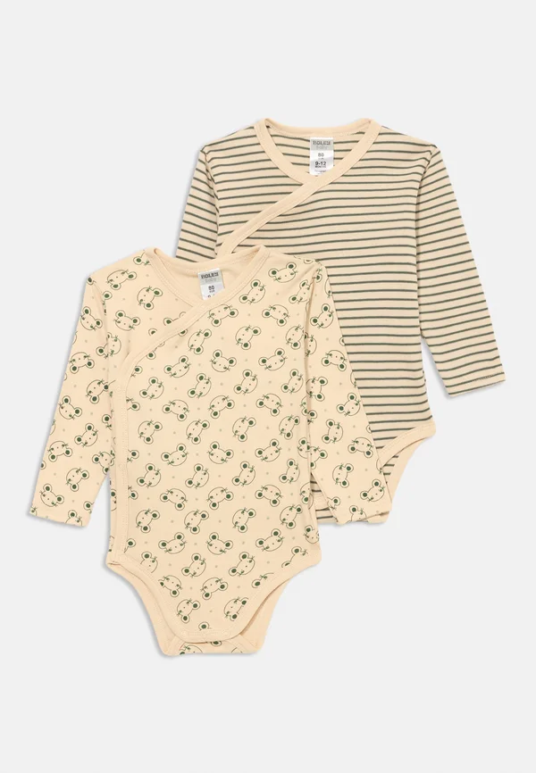 UNISEX 2 PACK - Langarmshirt - sand/mint