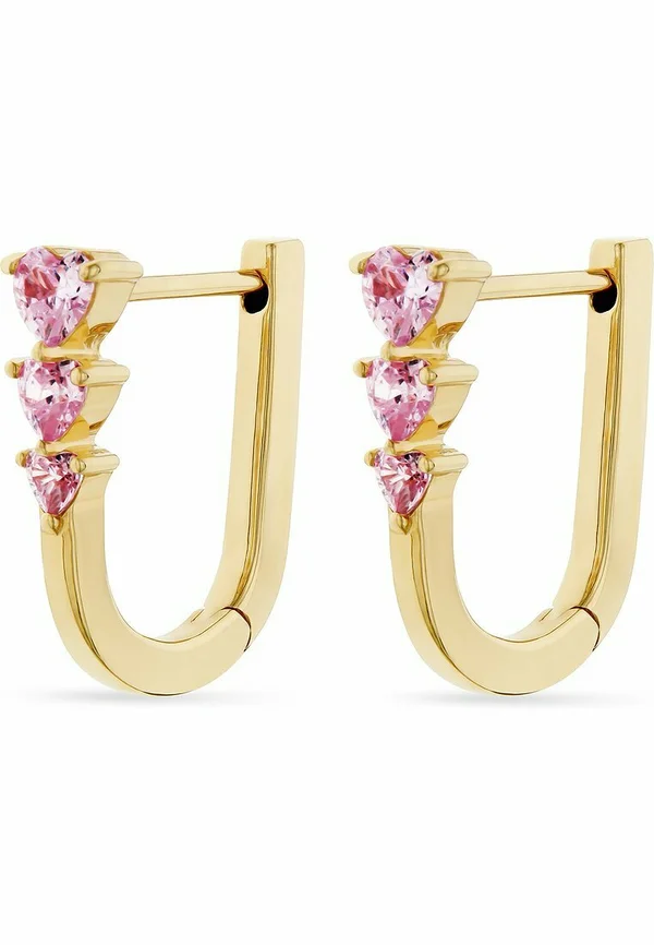 UNISEX-2 ZIRKONIA - Ohrringe - gold-coloured