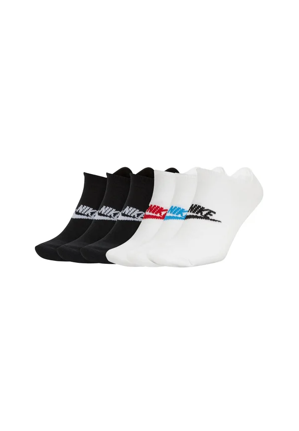 UNISEX 6ER PACK EVERYDAY ESSENTIAL LOGO EINFARBIG - Füßlinge - schwarz weiß bunt
