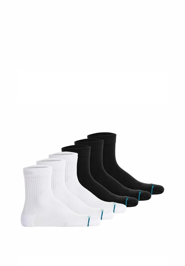 UNISEX 6ER PACK - ICON QUARTER LOGO BASIC - Socken - schwarz weiß
