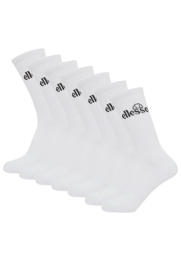 UNISEX 7 PAAR - TREGO CREW -BÜNDCHE LOGO - Socken - weiß