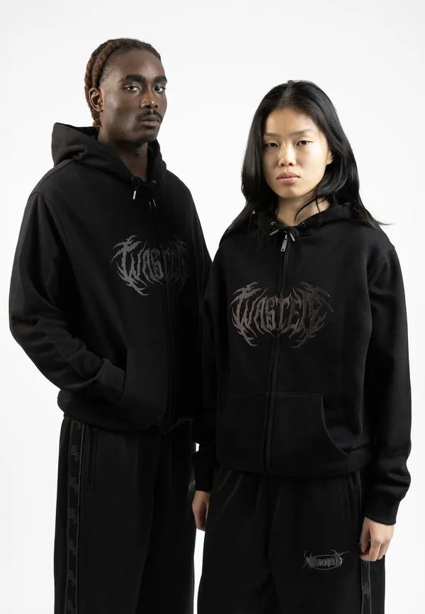 UNISEX AIM HOODIE ZIP - Sweatjacke - black/dark grey