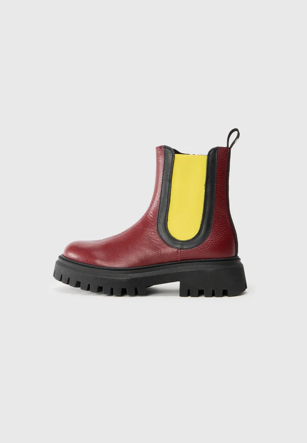 UNISEX - Ankle Boot - dark red/black/yellow