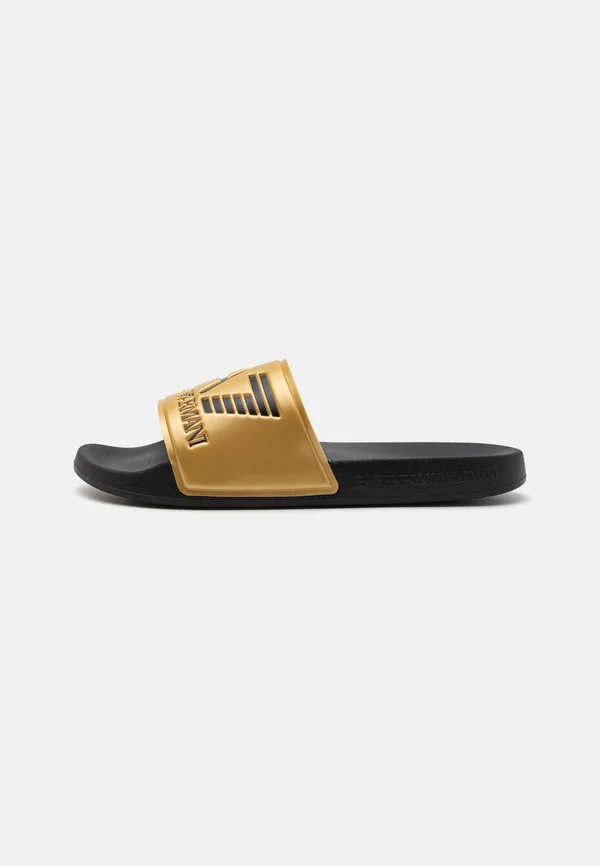 UNISEX - Badesandale - shiny gold/black