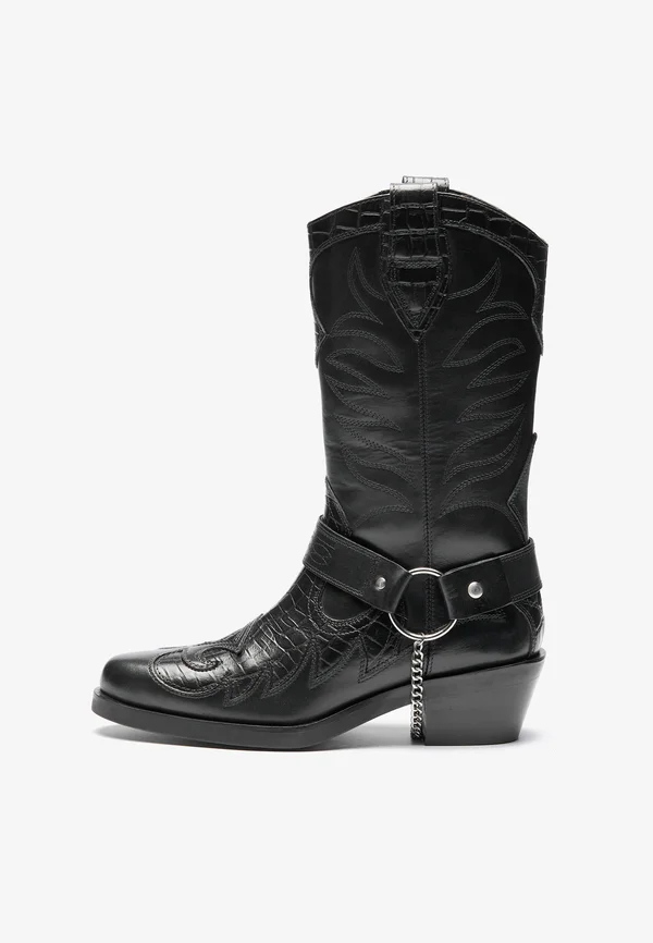 UNISEX - Cowboy-/Bikerboot - black