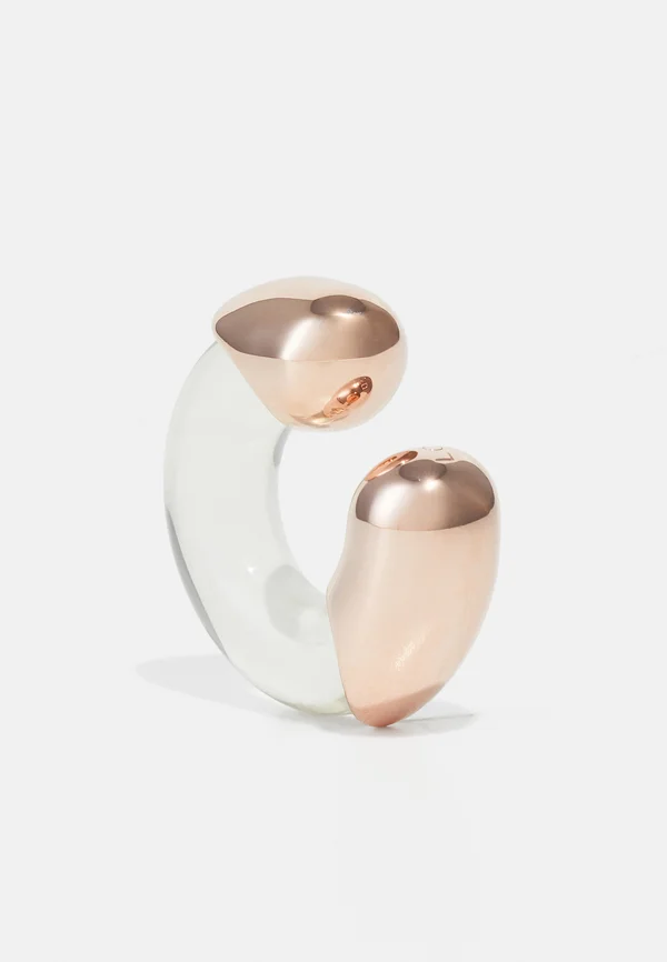 UNISEX - Einzelner Ohrring - epoxy resin/brass plated in pink gold-coloure