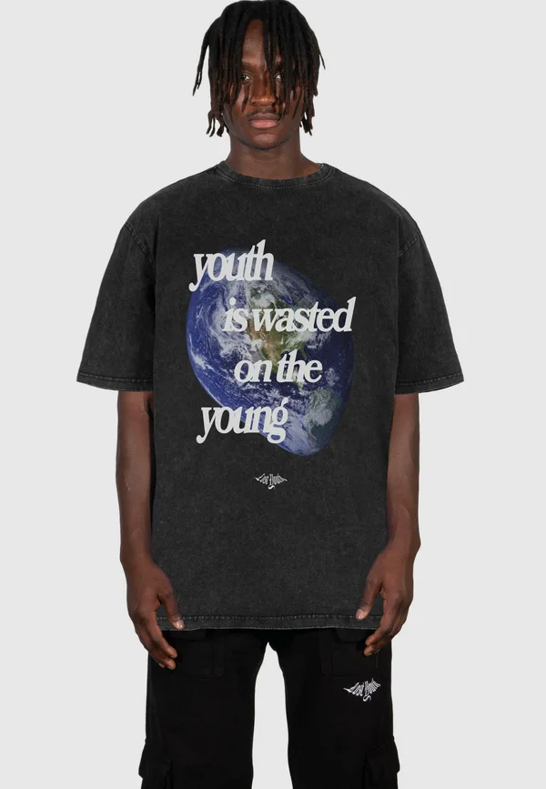 UNISEX HEAVY TEE - WORLD - T-Shirt print - black