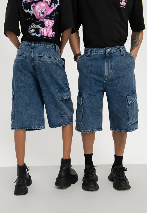 UNISEX - Jeans Shorts - blue denim
