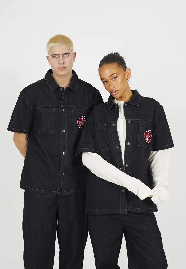 UNISEX - Jeansjacke - black