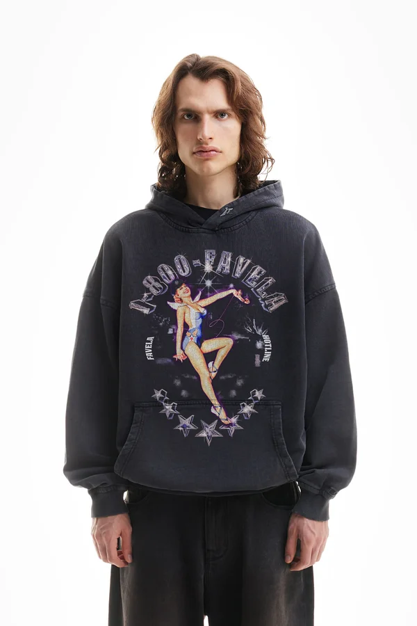 UNISEX - Kapuzenpullover - black washed