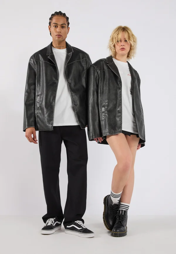 UNISEX - Kunstlederjacke - black