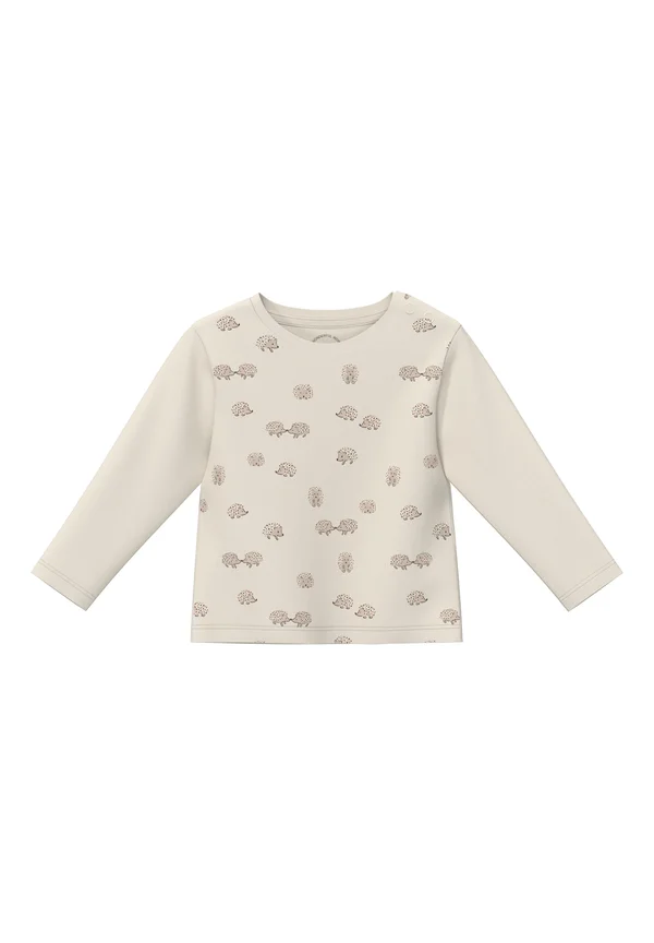 UNISEX MIT IGEL-PRINT - Langarmshirt - helles beige