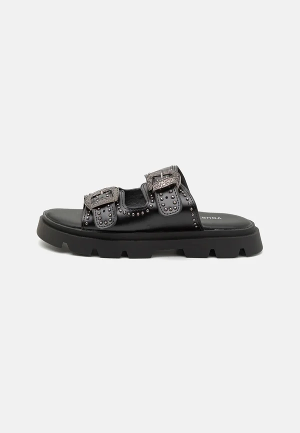 UNISEX - Pantolette flach - black