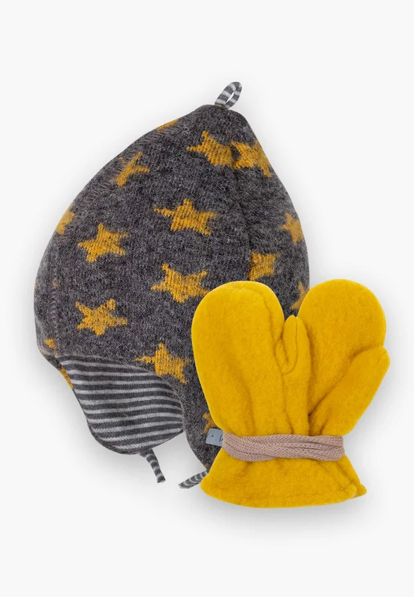 UNISEX SET - Mütze - schiefer/curry