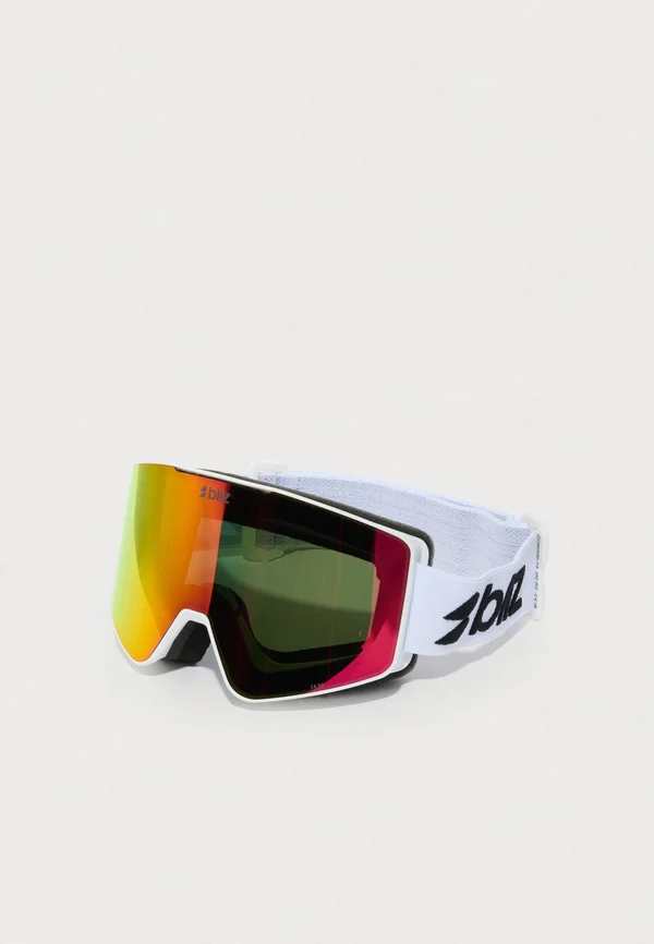 UNISEX - Skibrille - matte white/brown/red