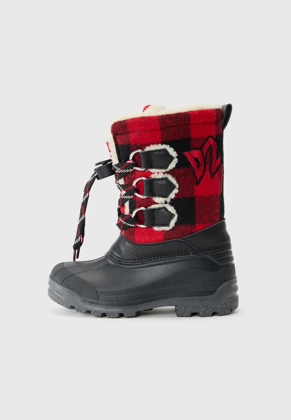 UNISEX - Snowboot/Winterstiefel - black/red/off white
