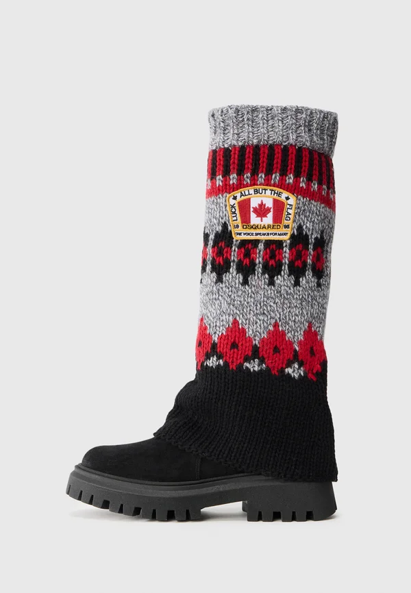 UNISEX - Stiefel - black/red/grey