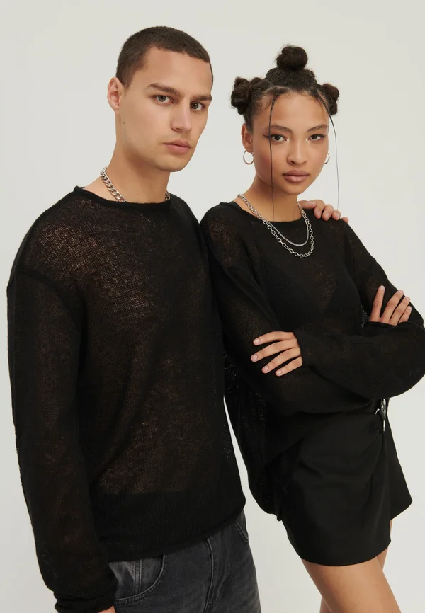 UNISEX - Strickpullover - black