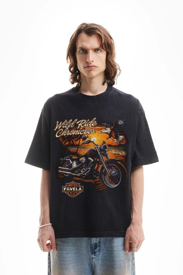 UNISEX - T-Shirt print - black washed