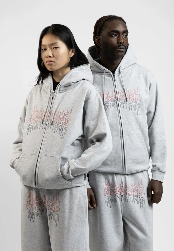 UNISEX TORMENT ZIP HOODIE - Sweatjacke - grey